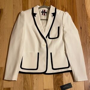 Tommy Hilfiger White Blazer with Black Accents